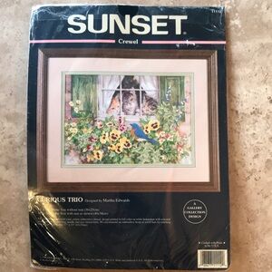 NEW Sunset Crewel Embroidery Kit - Curious Trio